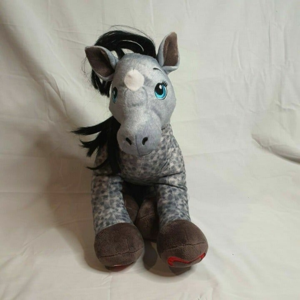 Build a Bear Horses & Hearts Club‎ Appaloosa Grey Spot Horse Plush 14" BAB  Pony
